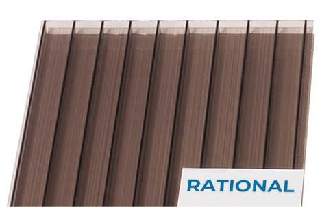 Сотовый поликарбонат "Rational" 10 мм бронза
