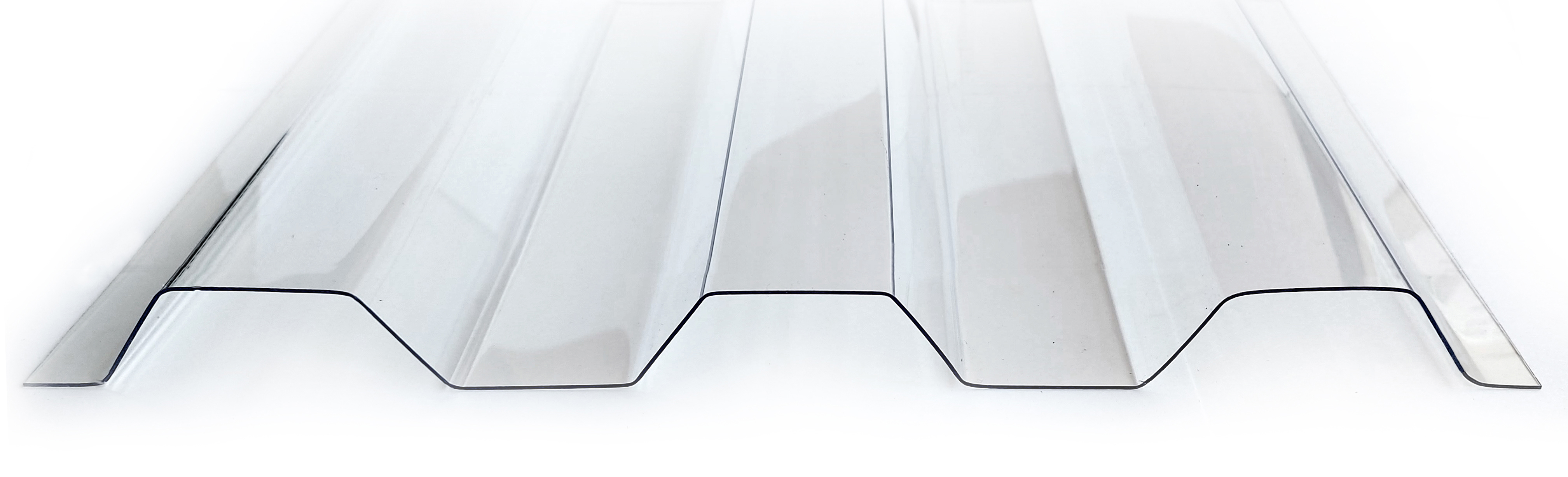 Профилированный монолитный поликарбонат  «Novattro» МП/21 0,8мм L-3000мм прозрачный